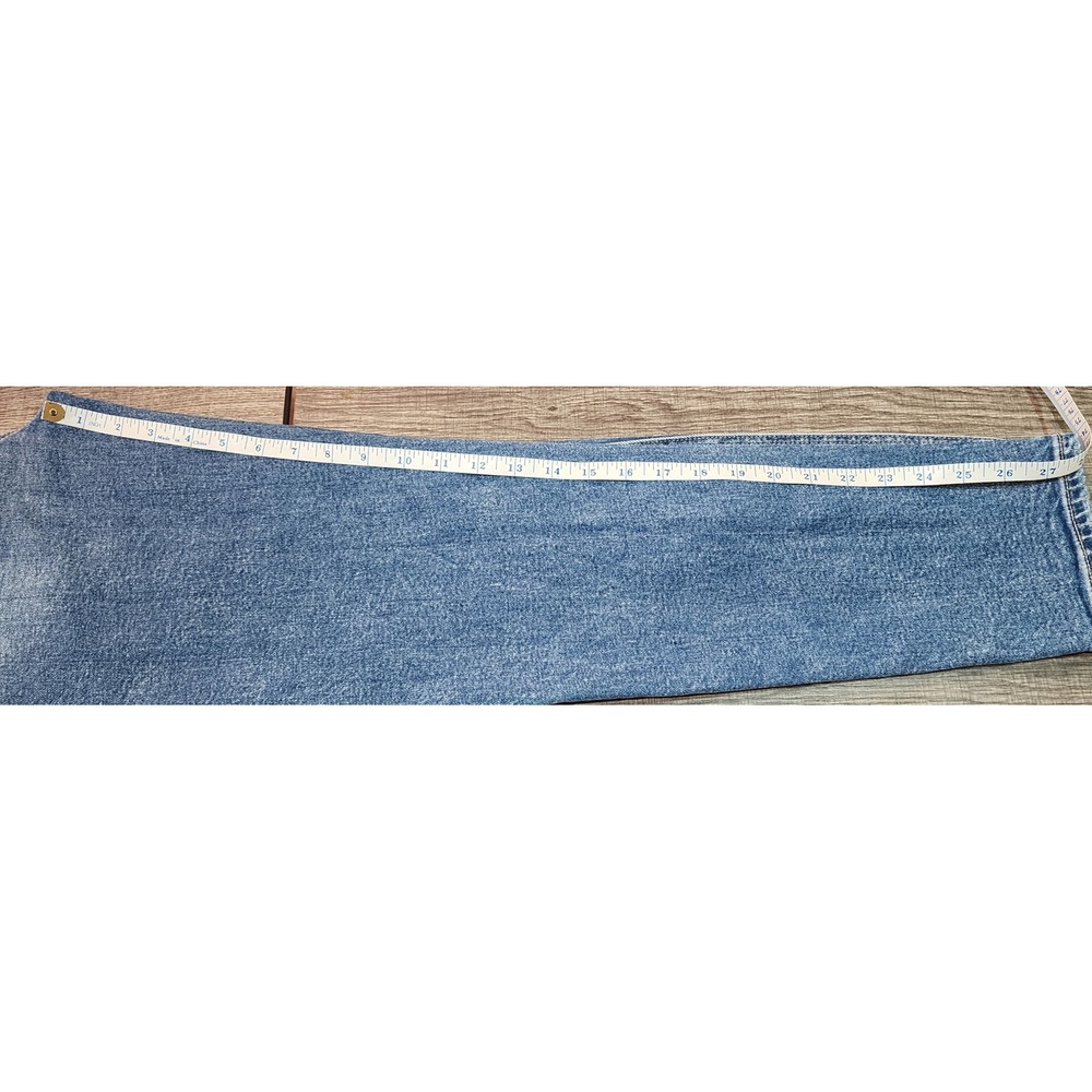 American Eagle Strigid Mom Jeans Blue Distressed High Rise Womens 4 Regular - Picture 6 of 7